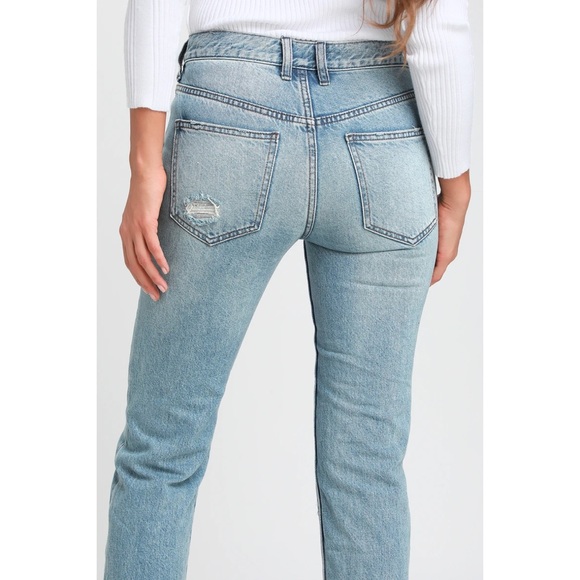 Free People Distressed Mid/High Rise Jeans - Picture 6 of 13
